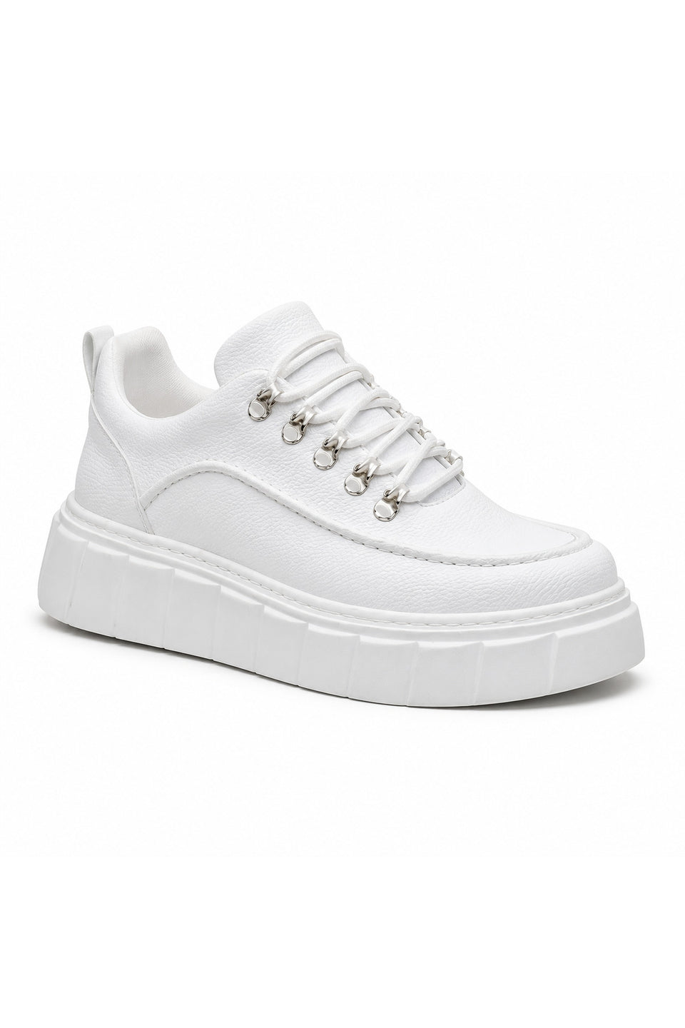 BESKAR KB X10 Beyaz Cilt Yüksek Tabanlı Erkek Günlük Sneaker