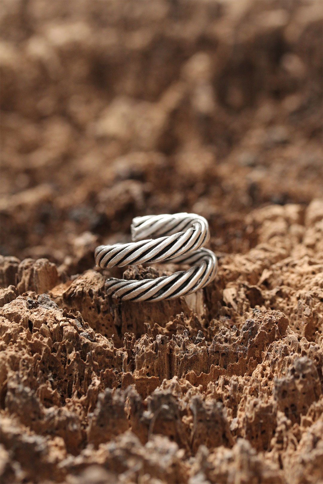 Dolamalı Çift Kat Zincir Yüzük