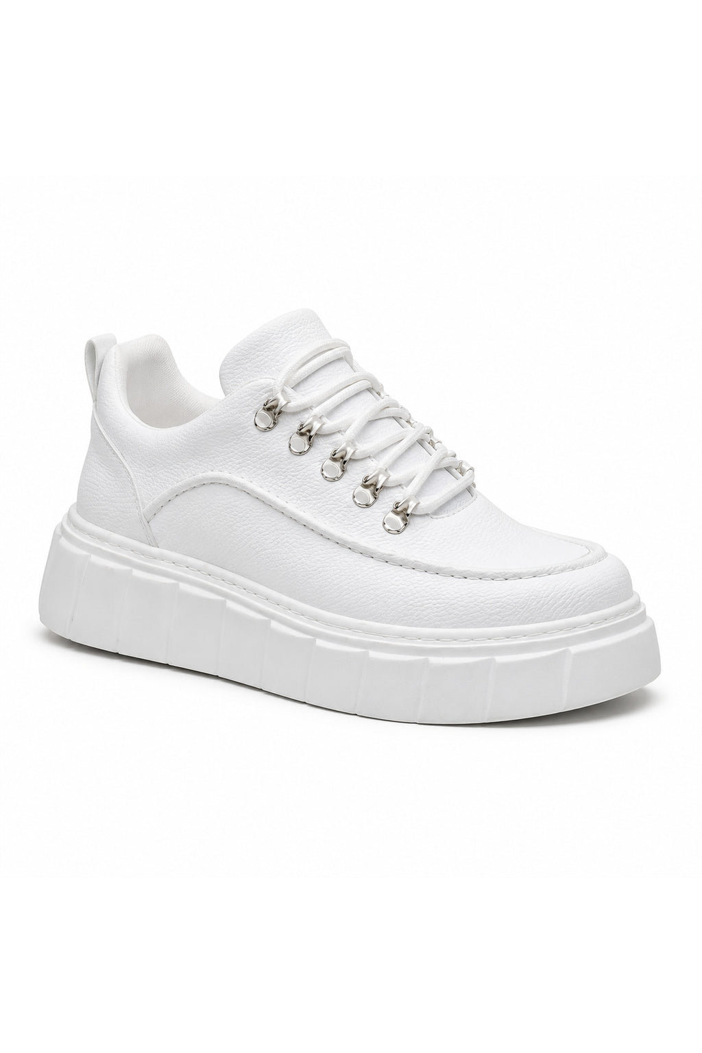 BESKAR KB X10 Beyaz Cilt Yüksek Tabanlı Erkek Günlük Sneaker — görsel 1