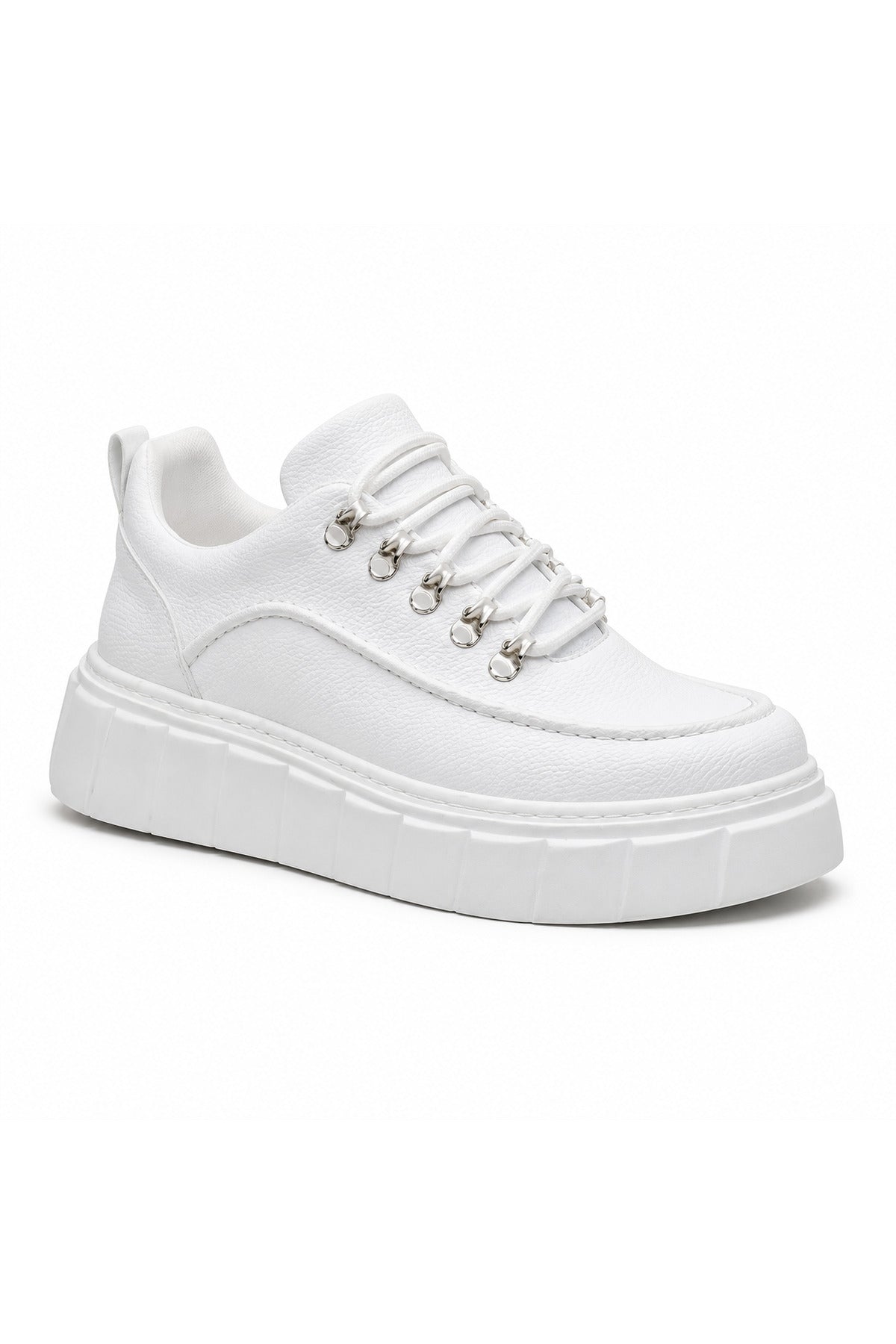 BESKAR KB X10 Beyaz Cilt Yüksek Tabanlı Erkek Günlük Sneaker — görsel 1