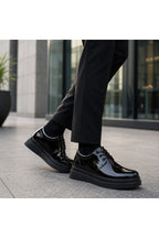 BESKAR KB X3 Kömür Rugan Bağcıklı Erkek Günlük Sneaker Ayakkabı — görsel 2
