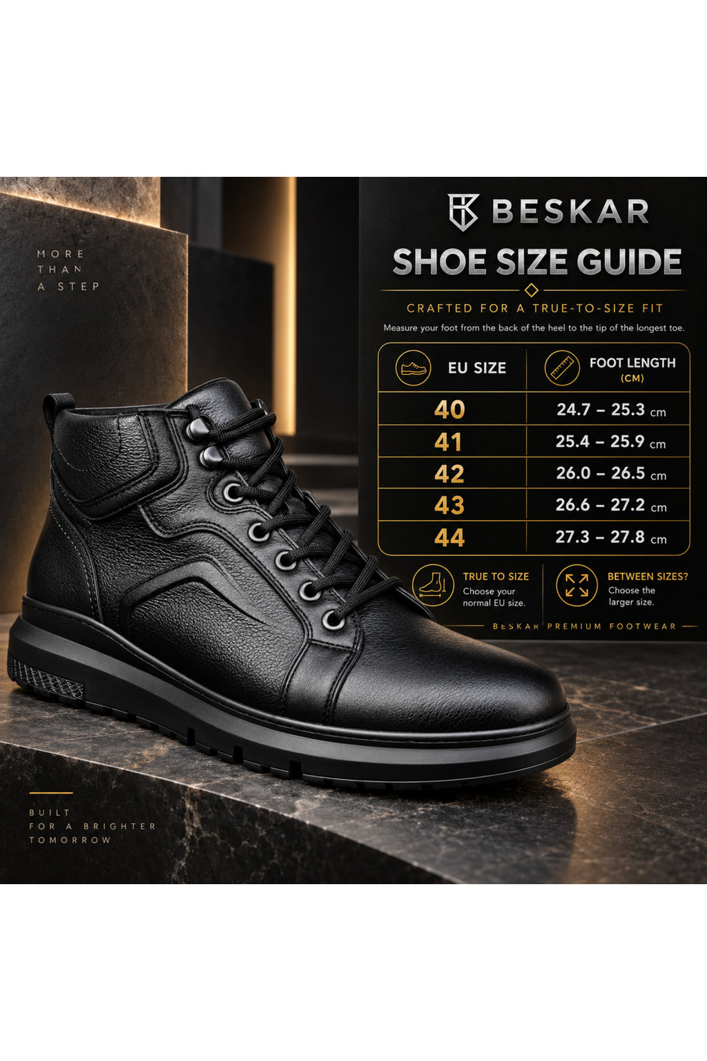 BESKAR BA0144 Siyah Fermuarlı Erkek Bot — görsel 8