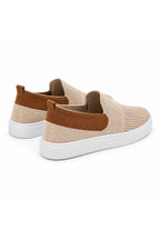 BESKAR KB 114 Bej Taba Bağcıksız Triko Erkek Günlük Sneaker — görsel 5