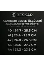 BESKAR BA0777 Füme Süet Görünümlü Çift Fermuarlı Erkek Yarım Bilek Bot — görsel 8