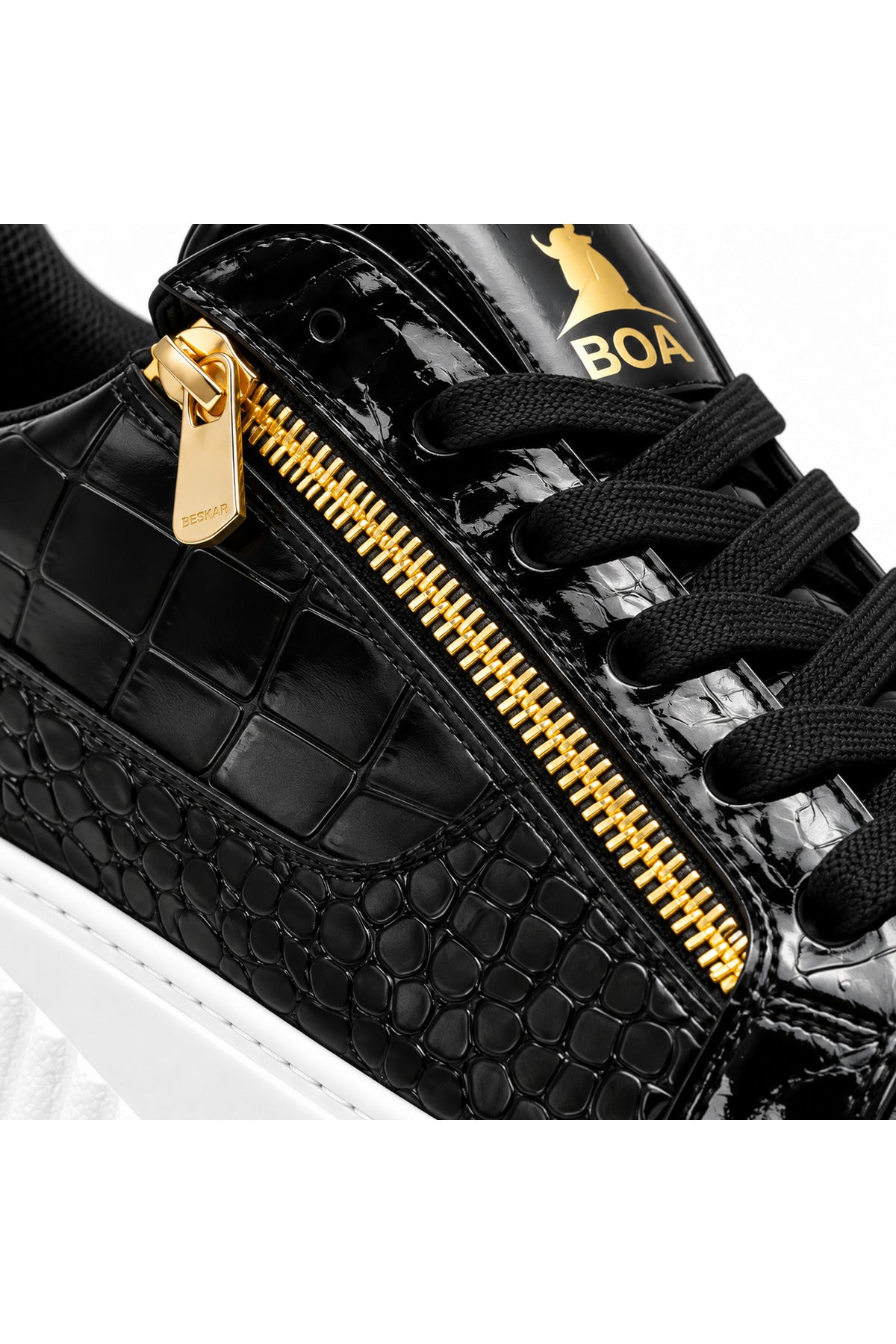 BESKAR SNR 308 Siyah Beyaz Taban Erkek Günlük Sneaker Ayakkabı — görsel 5