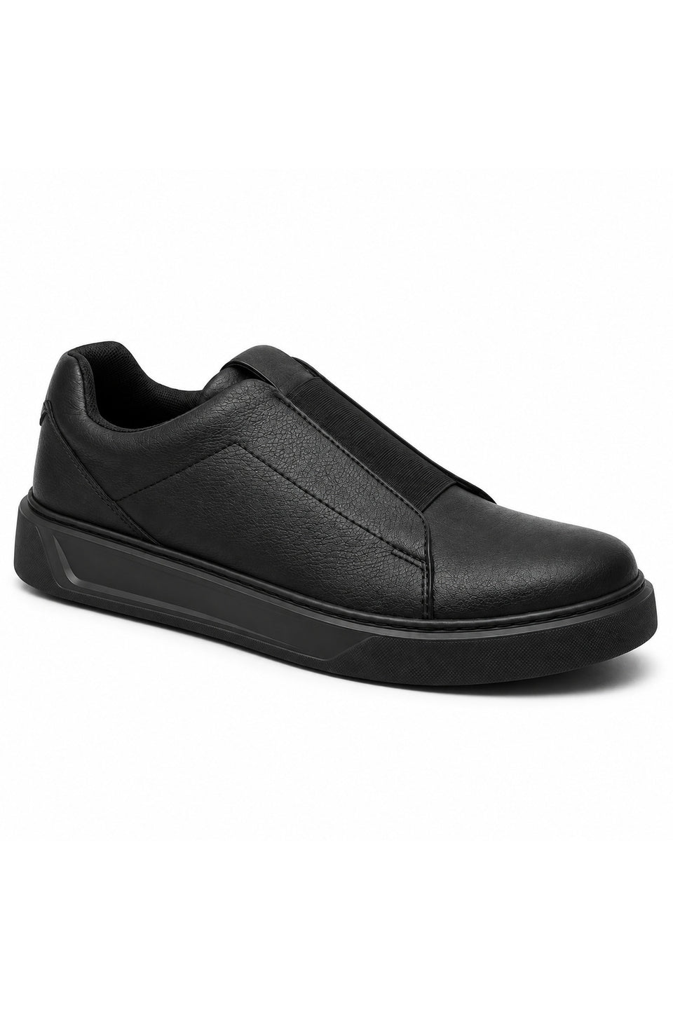 BESKAR KB 007 Kömür Cilt Tek Bant Cırtlı Erkek Günlük Sneaker