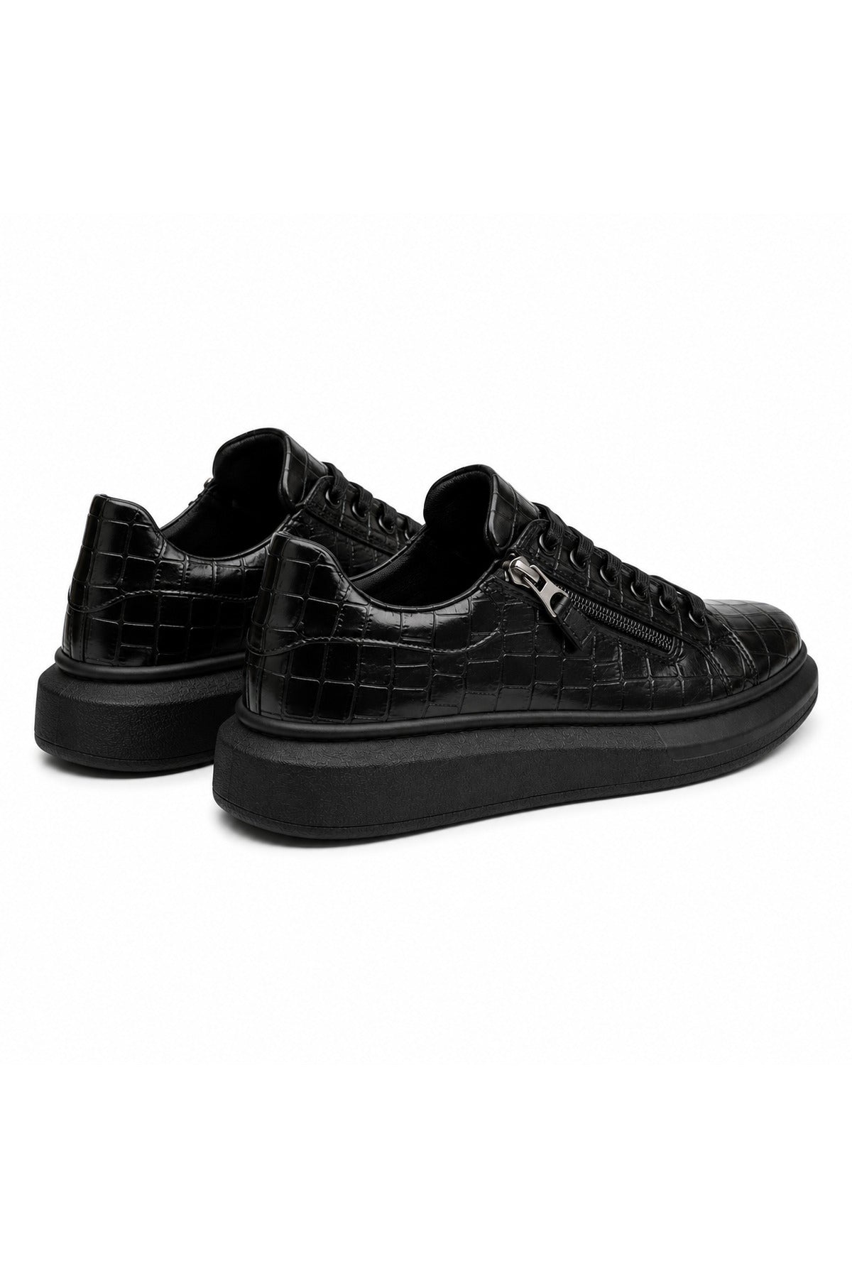 BESKAR KB 309 Kömür Fermuarlı Bağcıklı Erkek Günlük Sneaker — görsel 5