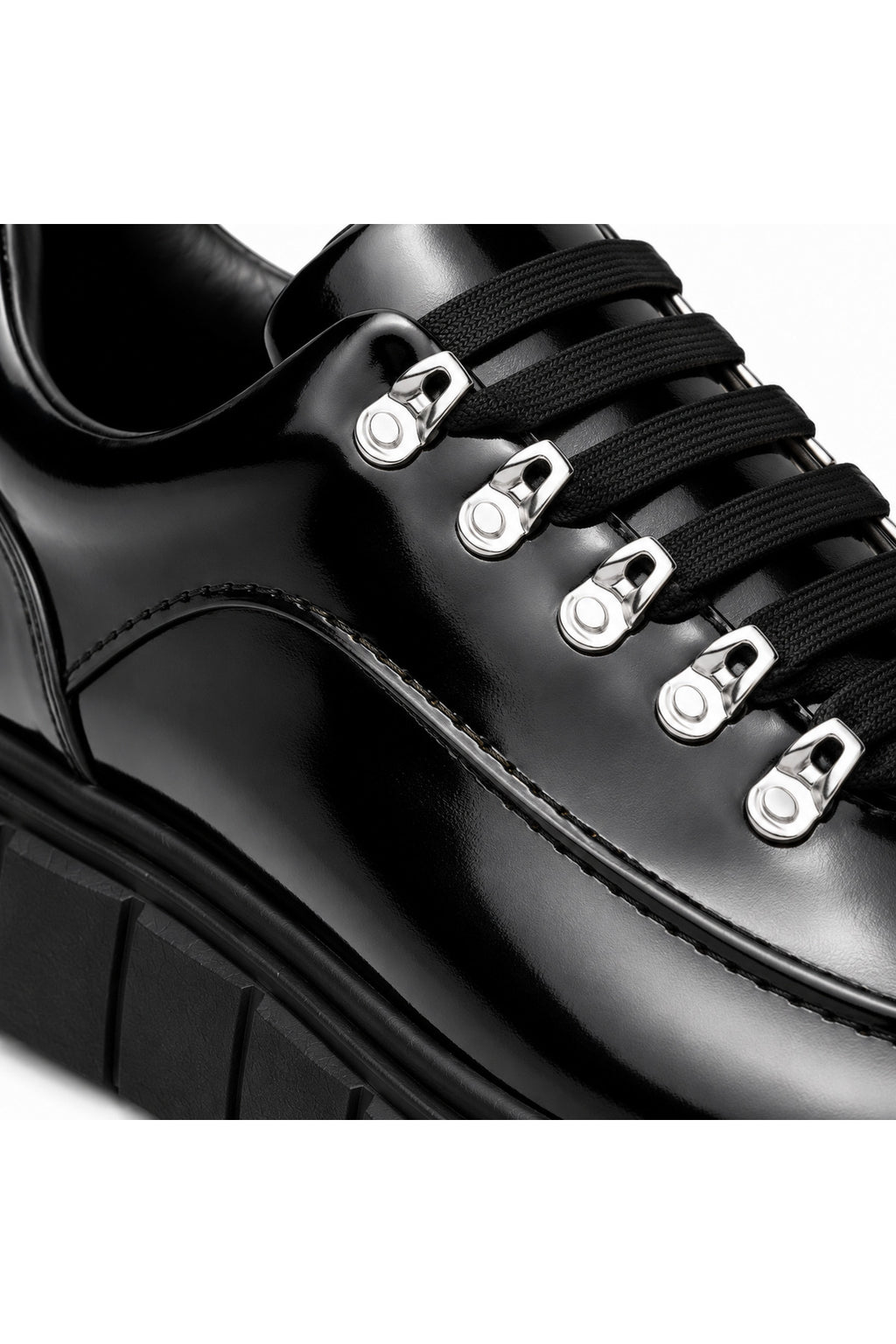 BESKAR KB X10 Siyah-Siyah Rugan Yüksek Tabanlı Erkek Günlük Sneaker — görsel 4