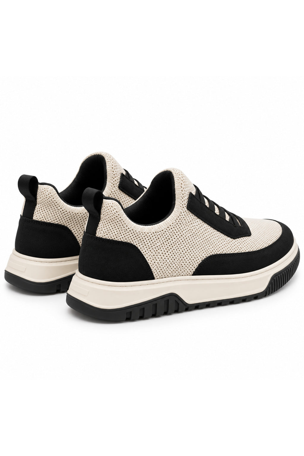 BESKAR BA0911 Bej Siyah Triko Erkek Günlük Sneaker Ayakkabı — görsel 5