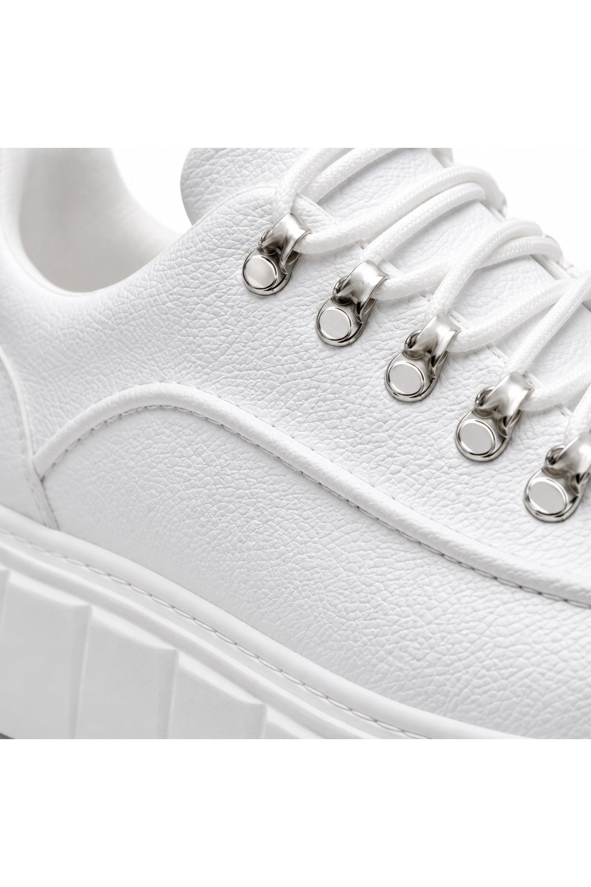 BESKAR KB X10 Beyaz Cilt Yüksek Tabanlı Erkek Günlük Sneaker — görsel 4