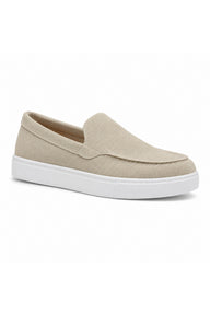 BESKAR BA0241 Bağcıksız Yüksek Tabanlı Erkek Sneaker — Bej Süet