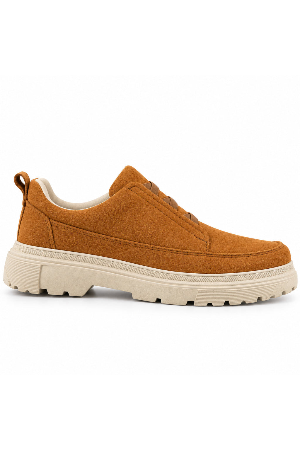BESKAR KB 703 Taba Süet Görünümlü Bağcıksız Lastikli Erkek Günlük Sneaker — görsel 4