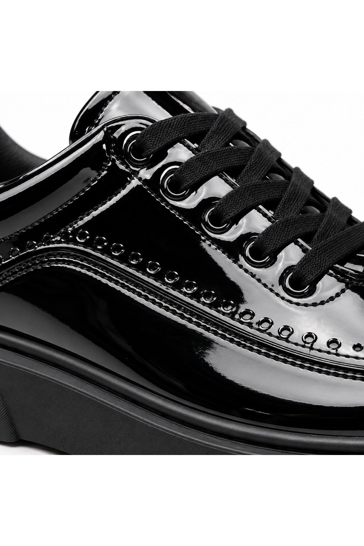 BESKAR KB X12 Kömür Rugan Erkek Günlük Sneaker Ayakkabı — görsel 4