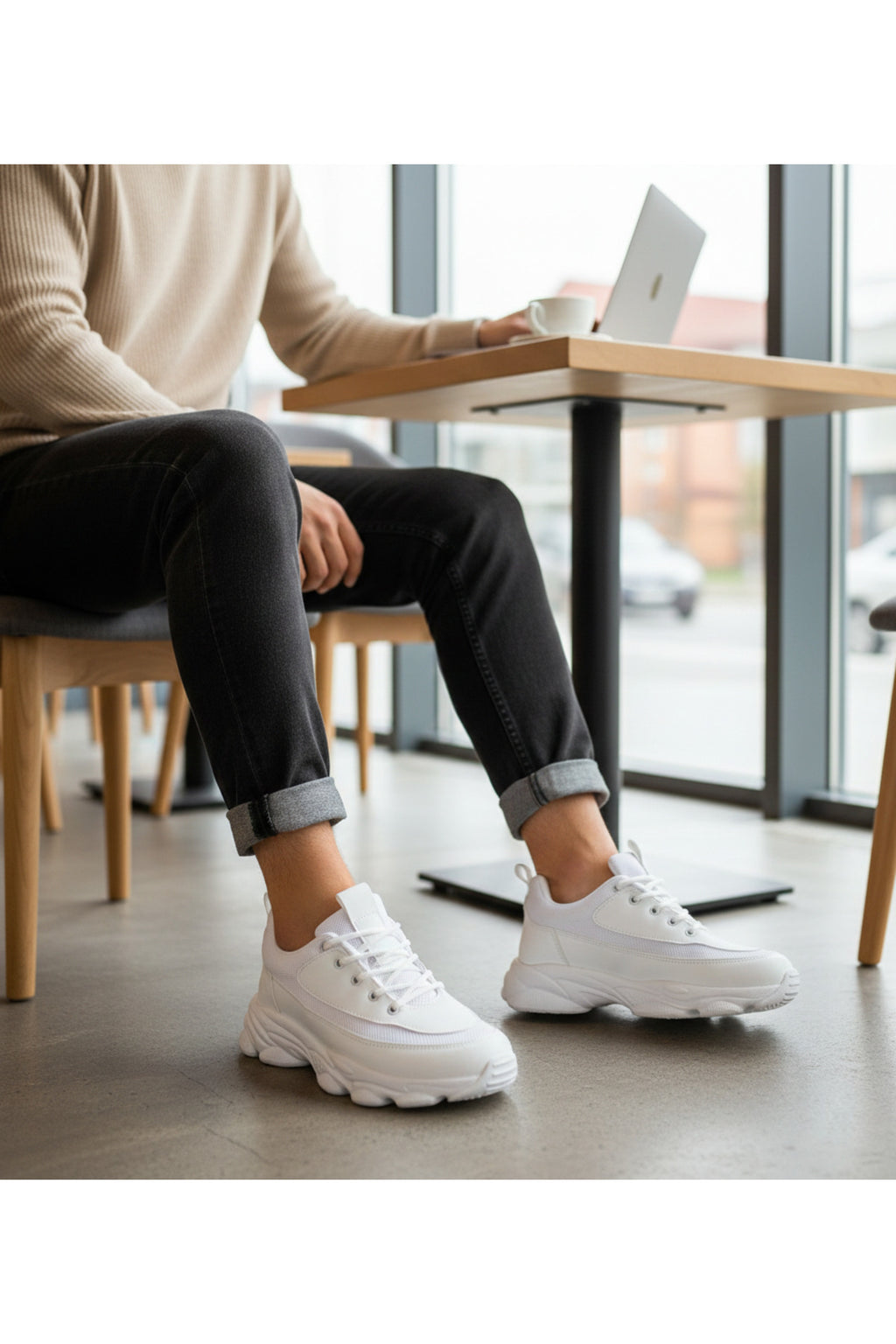 BESKAR KB 707 Beyaz Cilt Erkek Günlük Sneaker Ayakkabı — görsel 6