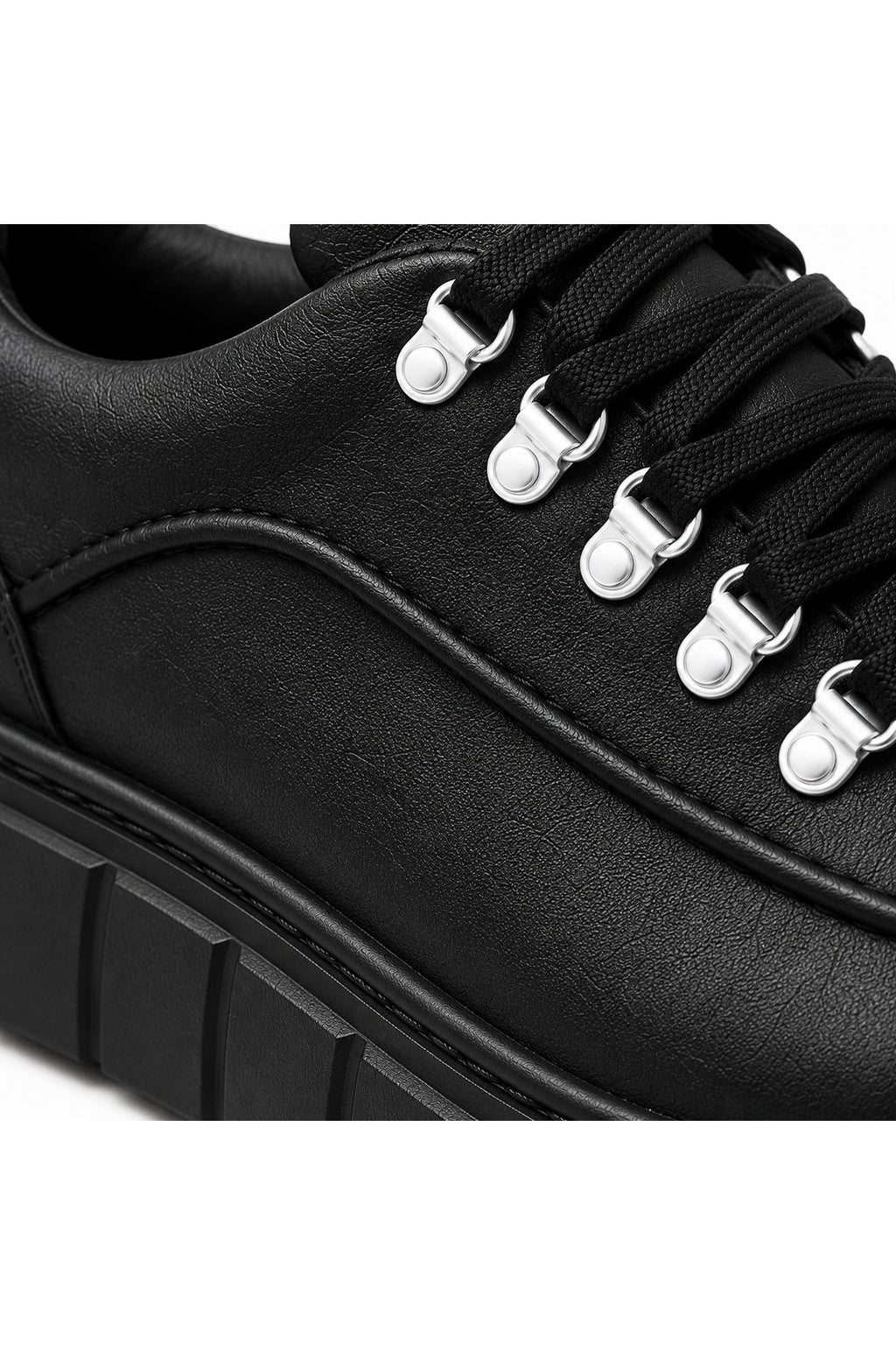 BESKAR KB X10 Kömür Cilt Yüksek Tabanlı Erkek Günlük Sneaker — görsel 4
