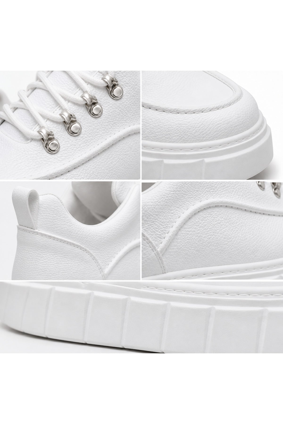 BESKAR KB X10 Beyaz Cilt Yüksek Tabanlı Erkek Günlük Sneaker — görsel 6