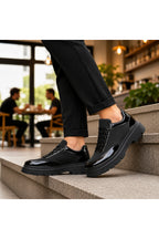 BESKAR BA0243 Kömür Rugan Paraşüt Detaylı Bağcıklı Erkek Sneaker — görsel 2