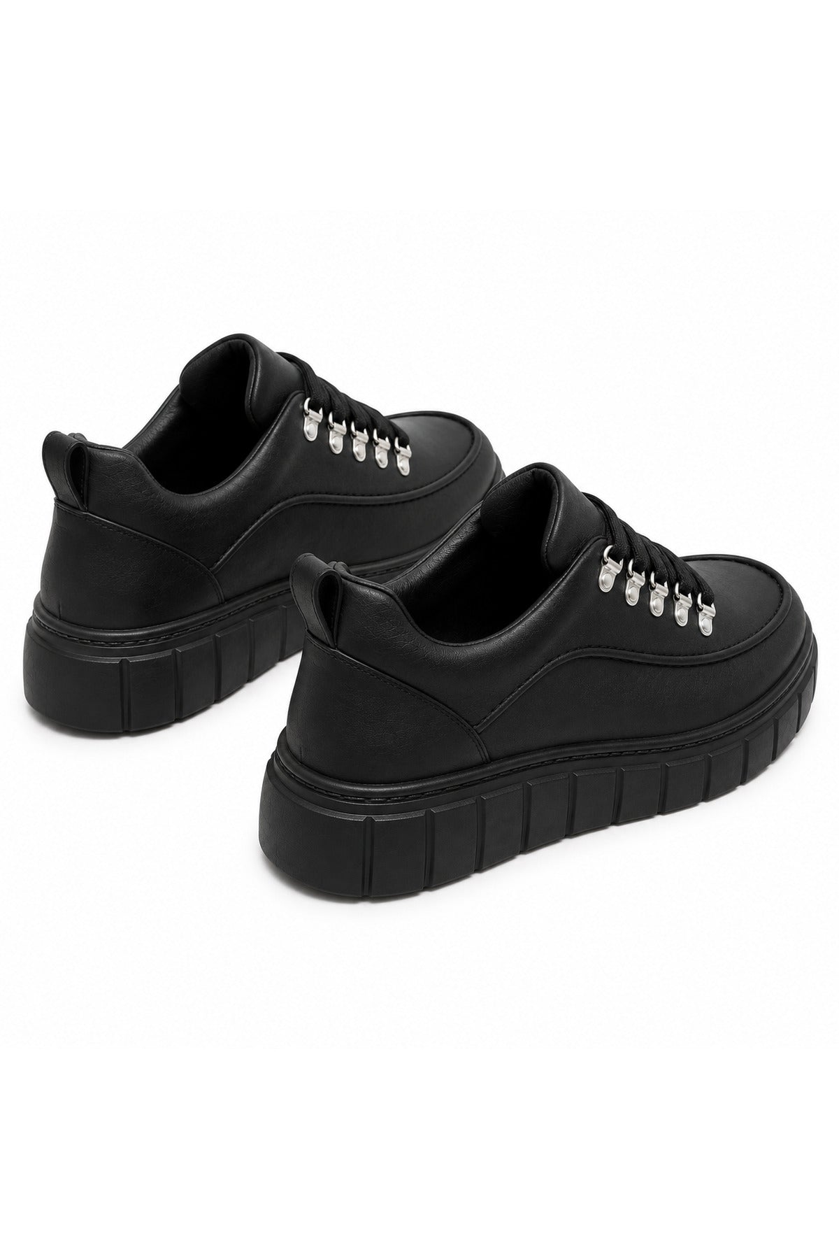 BESKAR KB X10 Kömür Cilt Yüksek Tabanlı Erkek Günlük Sneaker — görsel 5
