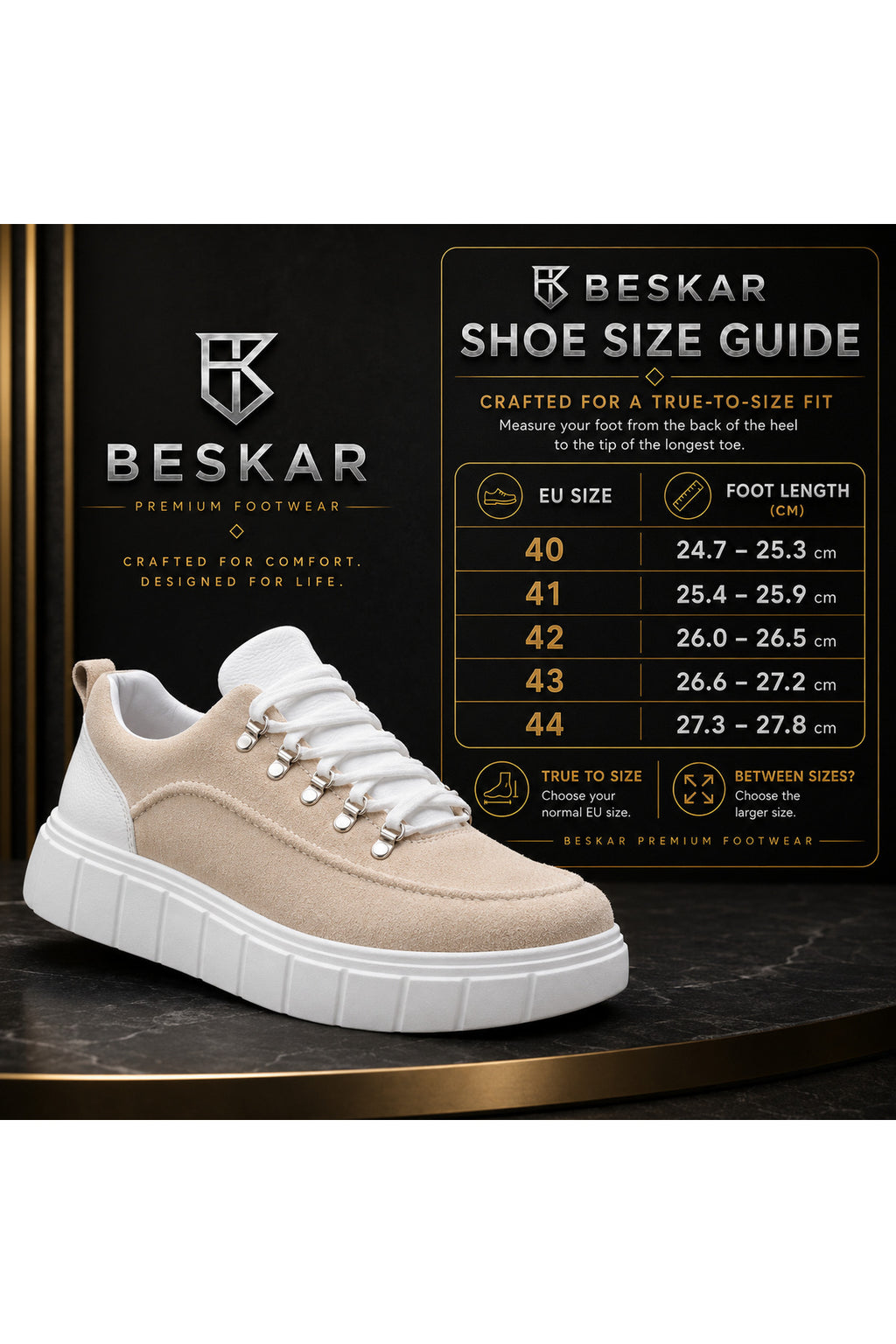 BESKAR KB X10 Bej Süet Görünümlü Yüksek Tabanlı Erkek Günlük Sneaker — görsel 8