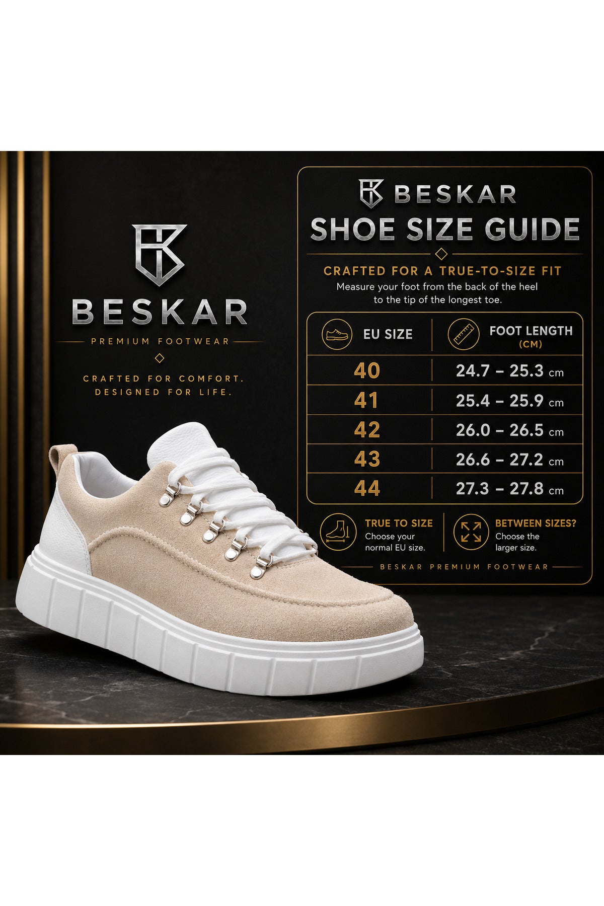 BESKAR KB X10 Bej Süet Görünümlü Yüksek Tabanlı Erkek Günlük Sneaker — görsel 8