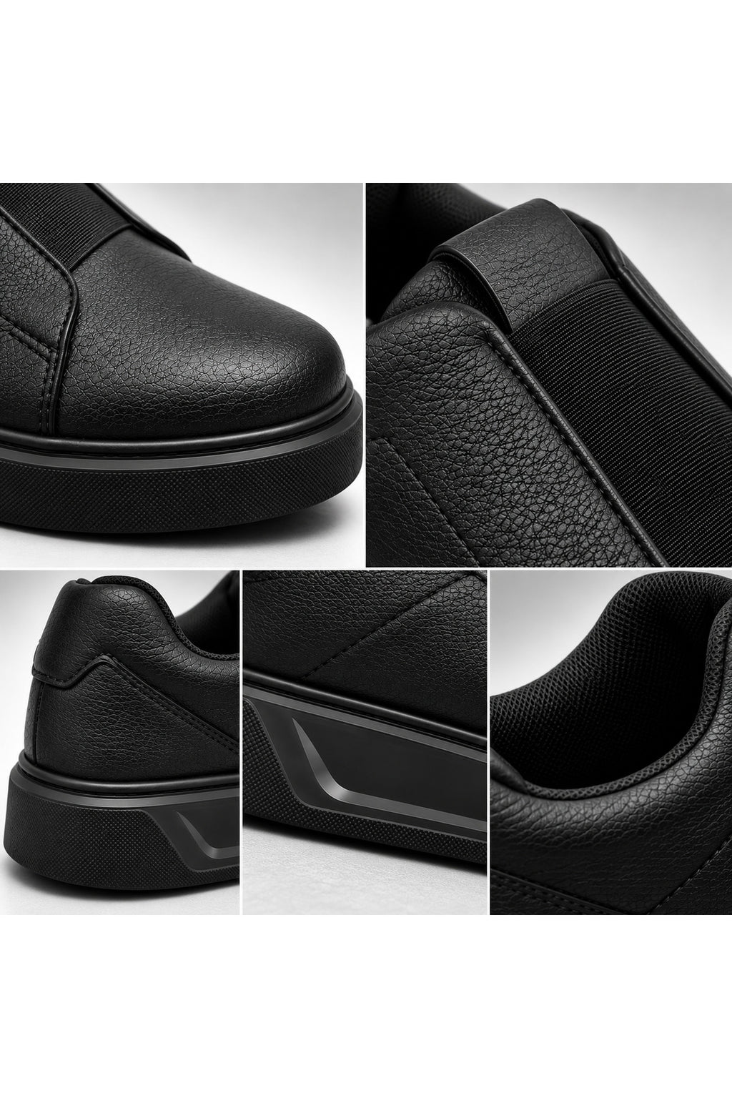 BESKAR KB 007 Kömür Cilt Tek Bant Cırtlı Erkek Günlük Sneaker — görsel 6