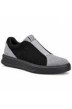 BESKAR KB 007 Siyah Gri Tek Bant Cırtlı Erkek Günlük Sneaker — görsel 1