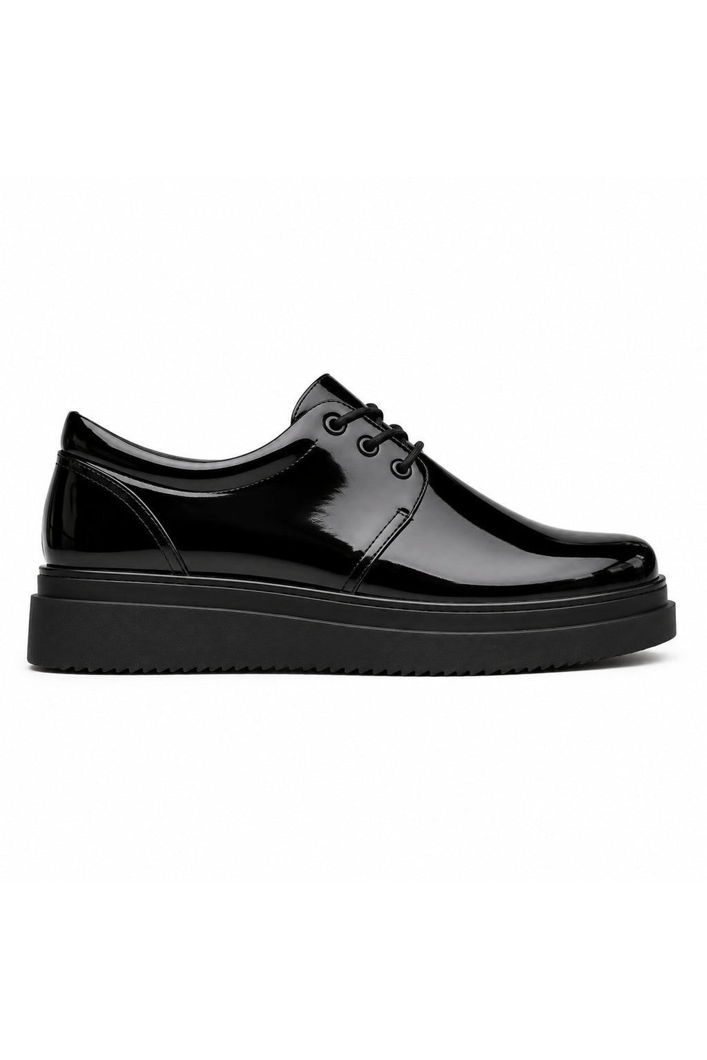 BESKAR KB X3 Kömür Rugan Bağcıklı Erkek Günlük Sneaker Ayakkabı — görsel 3