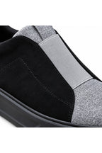 BESKAR KB 007 Siyah Gri Tek Bant Cırtlı Erkek Günlük Sneaker — görsel 4