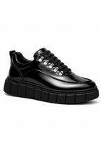 BESKAR KB X10 Siyah-Siyah Rugan Yüksek Tabanlı Erkek Günlük Sneaker — görsel 1