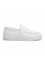 BESKAR BA0241 Beyaz Cilt Bağcıksız Yüksek Tabanlı Erkek Sneaker — görsel 3