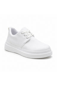 BESKAR KB X3 Bağcıklı Erkek Günlük Sneaker Ayakkabı — Beyaz Cilt