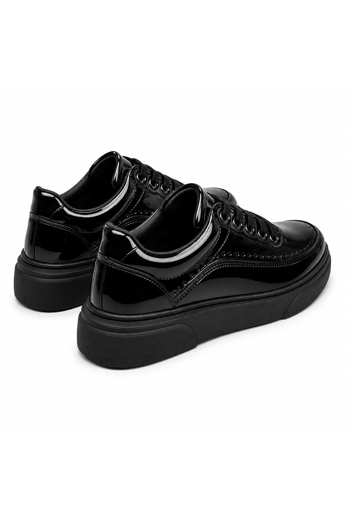 BESKAR KB X12 Kömür Rugan Erkek Günlük Sneaker Ayakkabı — görsel 5