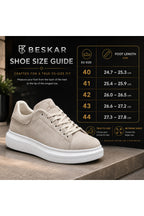 BESKAR BA0547 Krem Süet Görünümlü Bağcıklı Kalın Tabanlı Erkek Sneaker — görsel 8