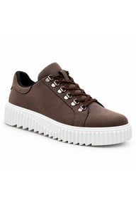 BESKAR BA0505 Bilekli Erkek Günlük Sneaker Ayakkabı — Kahverengi