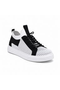 BESKAR KB 112 Triko Erkek Günlük Sneaker Ayakkabı — Beyaz – Siyah