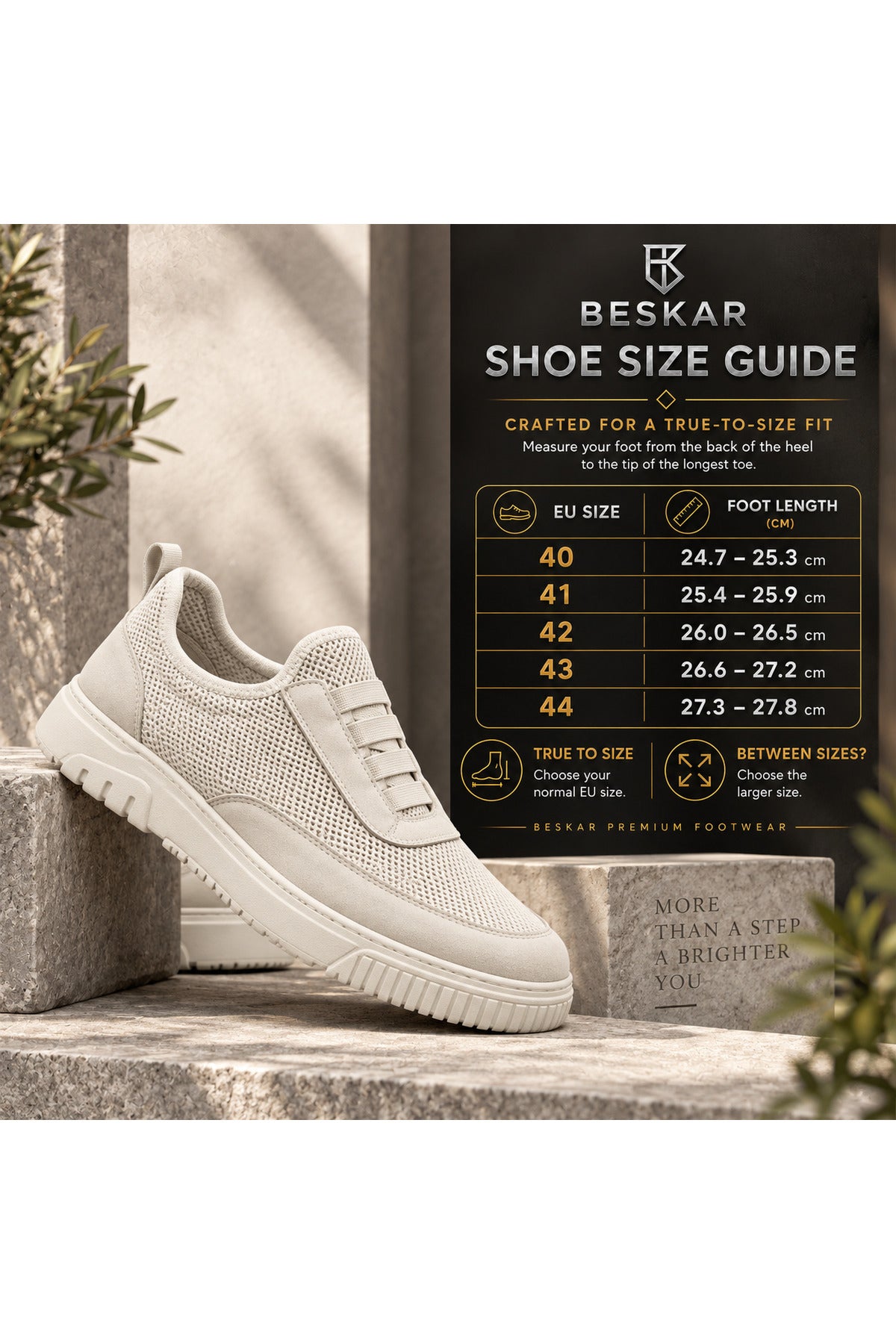 BESKAR BA0911 Bej Triko Erkek Günlük Sneaker Ayakkabı — görsel 8