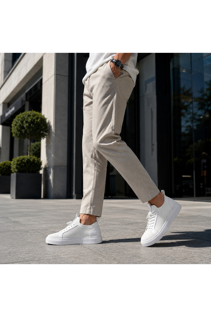 BESKAR KB 112 Beyaz Triko Erkek Günlük Sneaker Ayakkabı