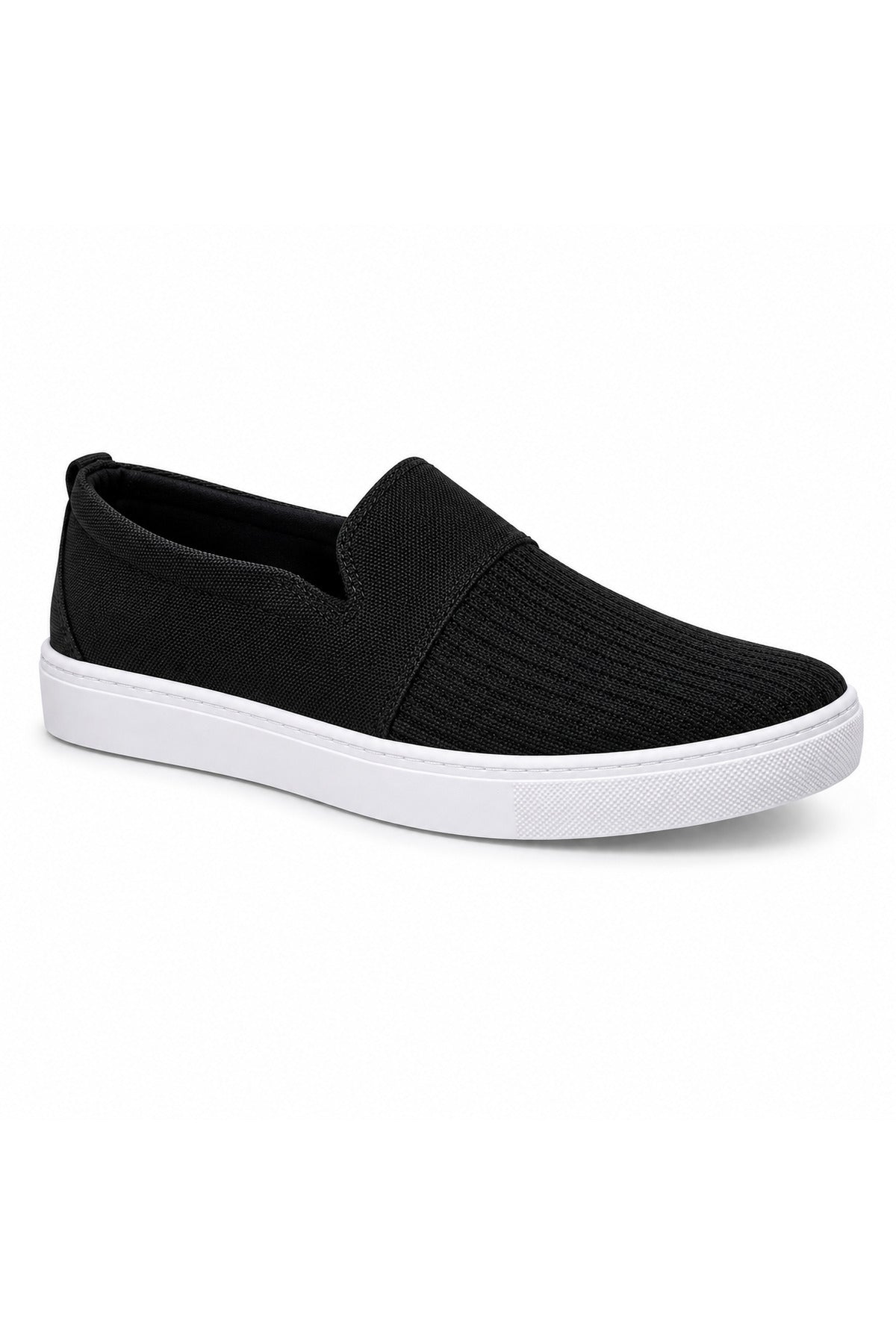 BESKAR KB 114 Siyah Bağcıksız Triko Erkek Günlük Sneaker — görsel 1
