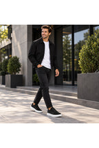 BESKAR KB 046 Siyah Beyaz Taban Paraşüt Kumaş Detaylı Erkek Sneaker — görsel 5