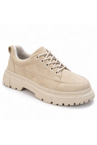 BESKAR KB 702 Erkek Günlük Sneaker Ayakkabı — Bej Süet