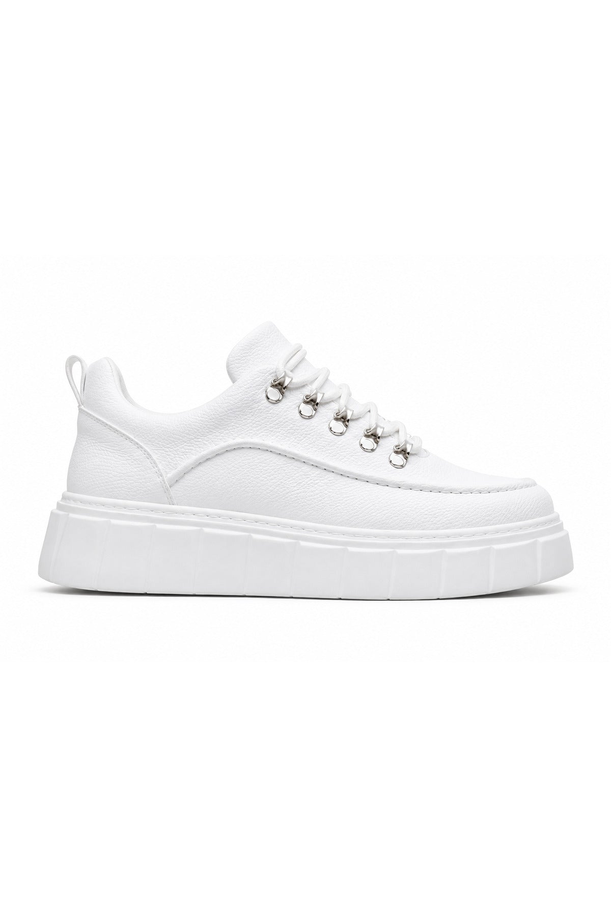 BESKAR KB X10 Beyaz Cilt Yüksek Tabanlı Erkek Günlük Sneaker — görsel 3