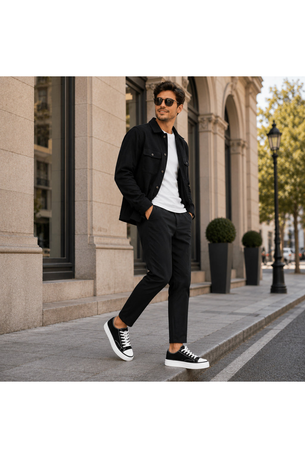 BESKAR KB CX3 Siyah Keten Görünümlü Erkek Sneaker — görsel 7