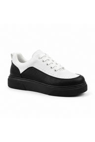 BESKAR KB X12 Erkek Günlük Sneaker Ayakkabı — Beyaz – Siyah
