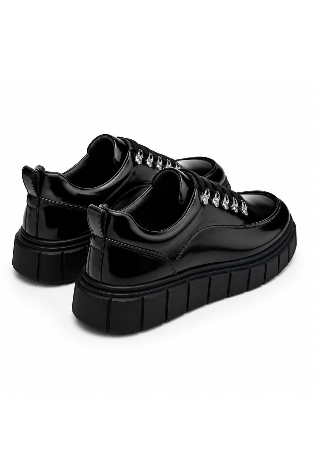 BESKAR KB X10 Siyah-Siyah Rugan Yüksek Tabanlı Erkek Günlük Sneaker — görsel 5