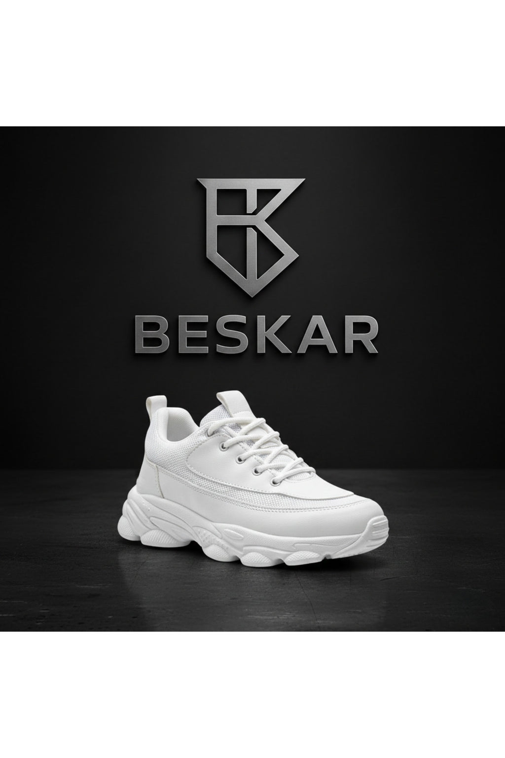 BESKAR KB 707 Beyaz Cilt Erkek Günlük Sneaker Ayakkabı — görsel 8