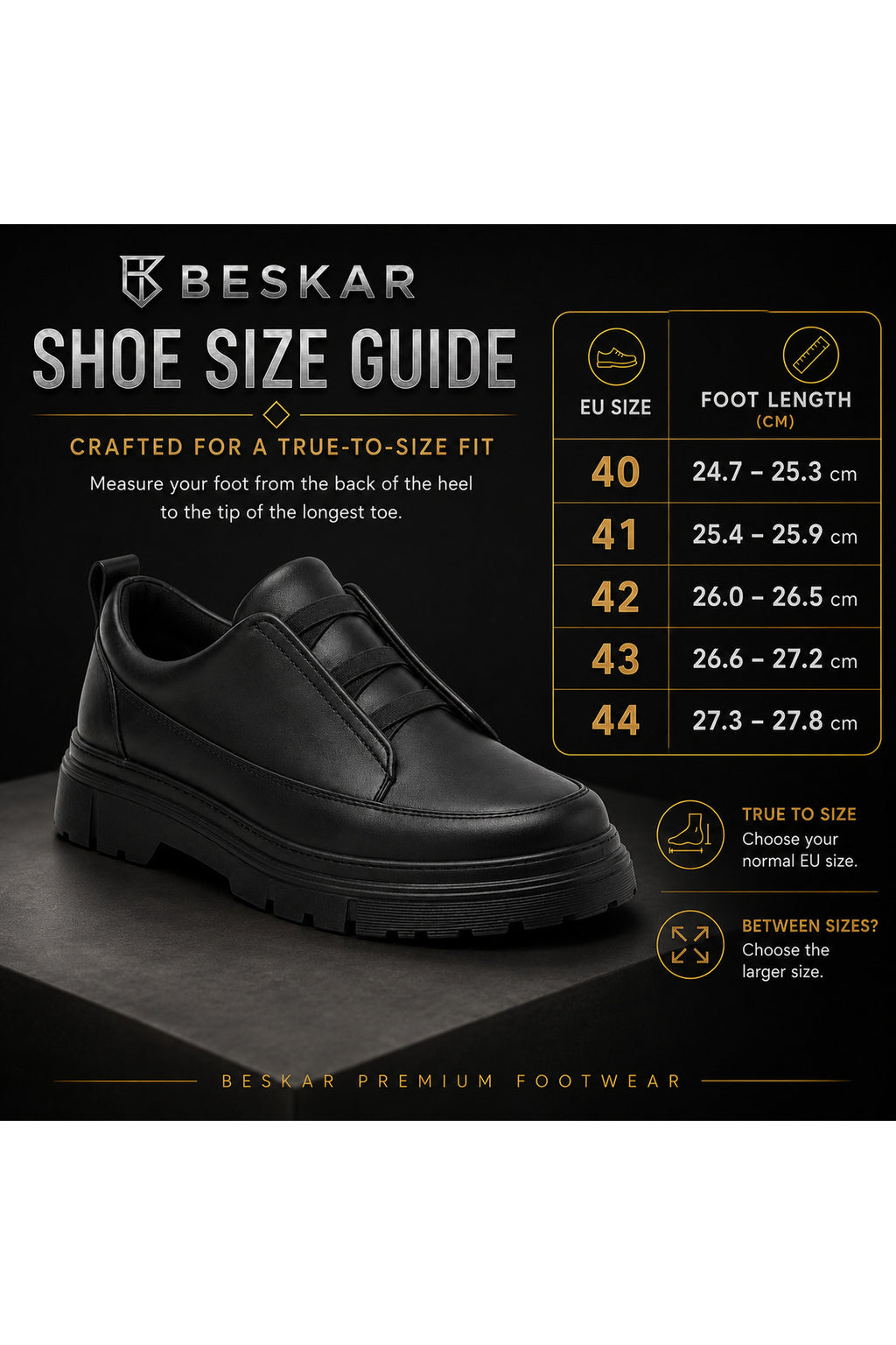 BESKAR KB 703 Kömür Cilt Bağcıksız Lastikli Erkek Günlük Sneaker — görsel 8