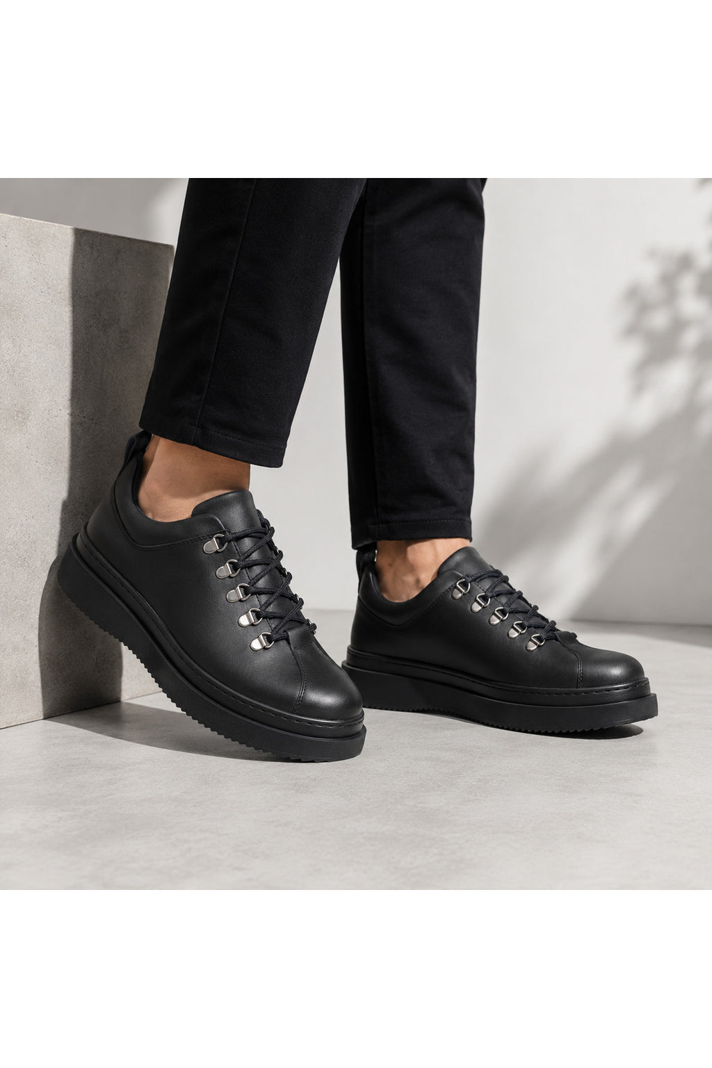 BESKAR KB X4 Mat Siyah Erkek Günlük Sneaker Ayakkabı — görsel 2