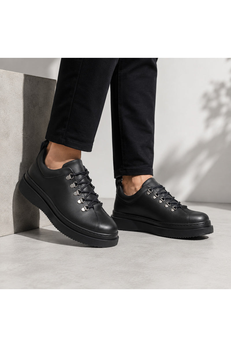 BESKAR KB X4 Mat Siyah Erkek Günlük Sneaker Ayakkabı