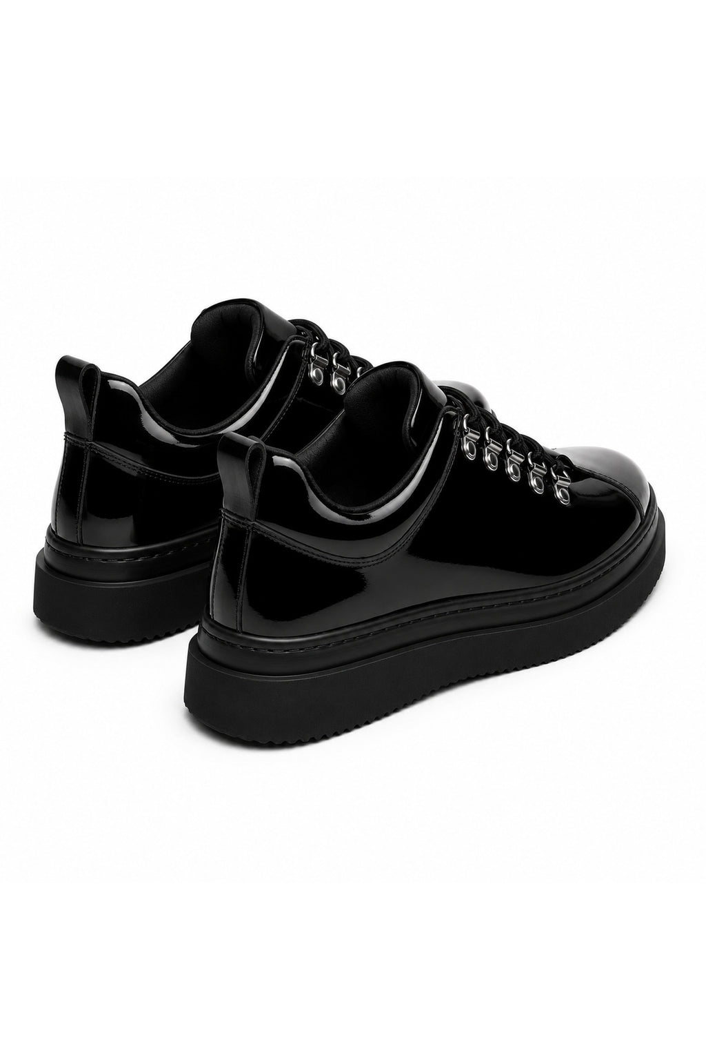 BESKAR KB X4 Kömür Rugan Erkek Günlük Sneaker Ayakkabı — görsel 5