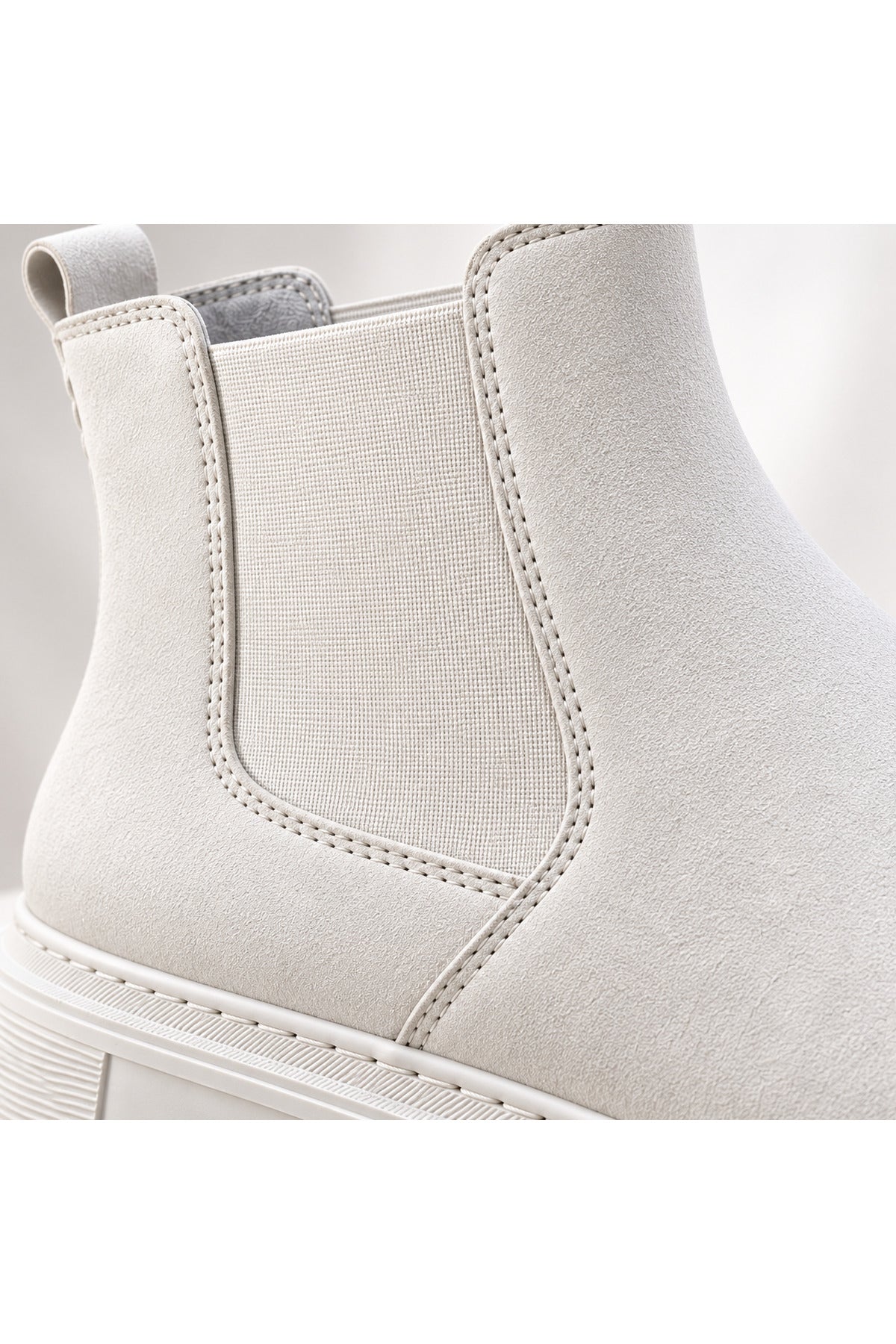 BESKAR BT C7 Beyaz Cilt Yüksek Tabanlı Erkek Chelsea Bot — görsel 6